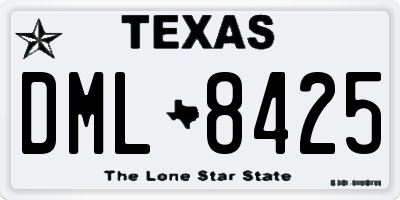 TX license plate DML8425