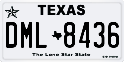 TX license plate DML8436