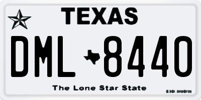 TX license plate DML8440