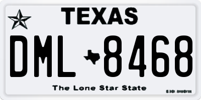 TX license plate DML8468