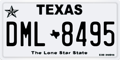 TX license plate DML8495