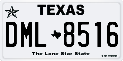 TX license plate DML8516