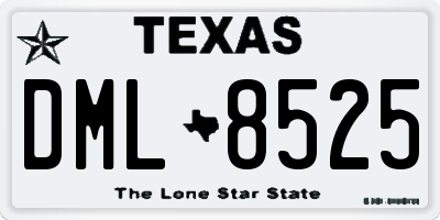 TX license plate DML8525