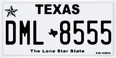 TX license plate DML8555