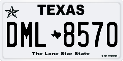 TX license plate DML8570