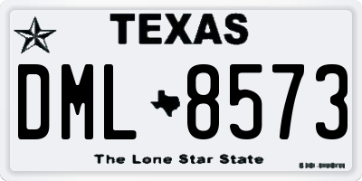 TX license plate DML8573