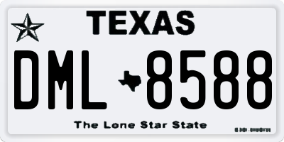 TX license plate DML8588