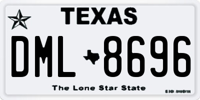 TX license plate DML8696