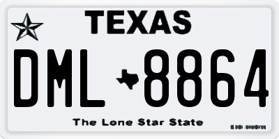 TX license plate DML8864