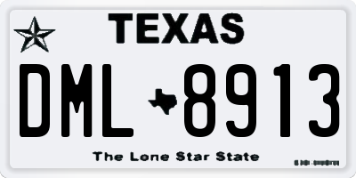TX license plate DML8913