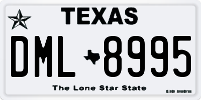 TX license plate DML8995