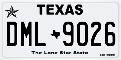 TX license plate DML9026