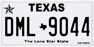 TX license plate DML9044