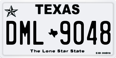 TX license plate DML9048