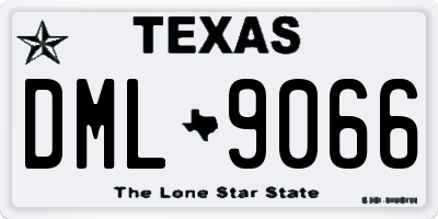 TX license plate DML9066
