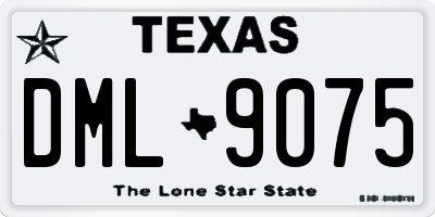 TX license plate DML9075