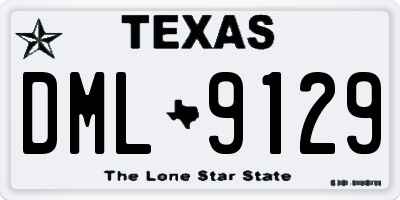 TX license plate DML9129