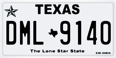 TX license plate DML9140