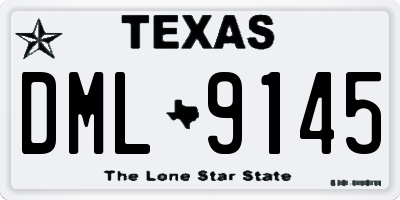 TX license plate DML9145