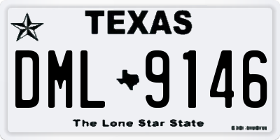 TX license plate DML9146