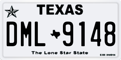 TX license plate DML9148