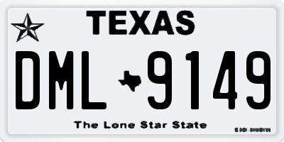 TX license plate DML9149