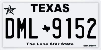 TX license plate DML9152