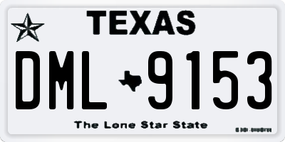 TX license plate DML9153