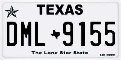 TX license plate DML9155