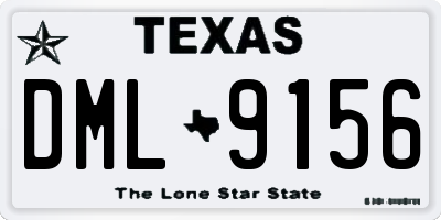 TX license plate DML9156