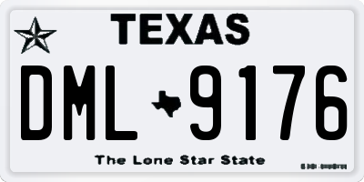 TX license plate DML9176