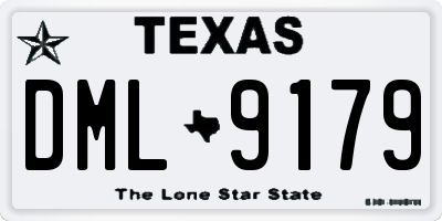 TX license plate DML9179