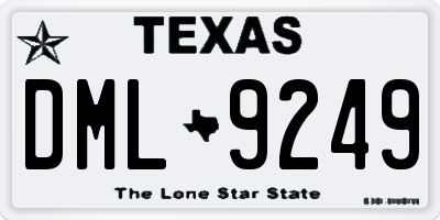 TX license plate DML9249