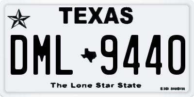 TX license plate DML9440