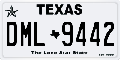 TX license plate DML9442