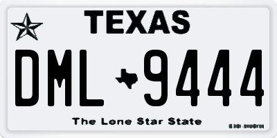 TX license plate DML9444