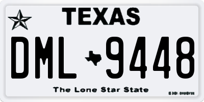 TX license plate DML9448