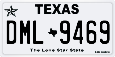 TX license plate DML9469