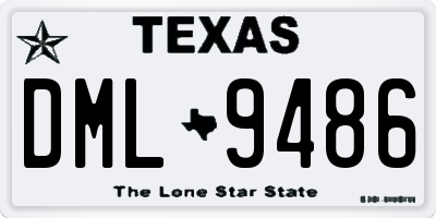 TX license plate DML9486
