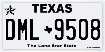 TX license plate DML9508