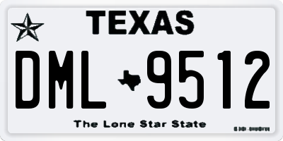 TX license plate DML9512