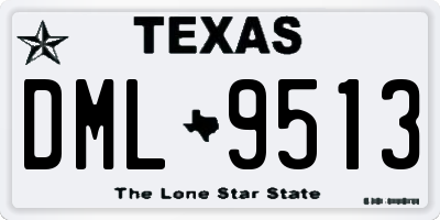 TX license plate DML9513