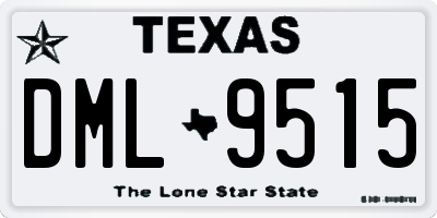 TX license plate DML9515