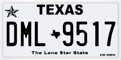 TX license plate DML9517
