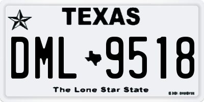 TX license plate DML9518