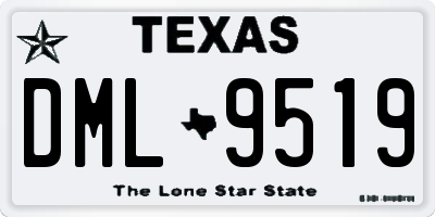 TX license plate DML9519