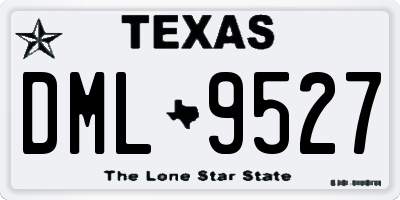 TX license plate DML9527