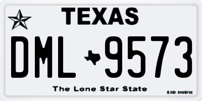 TX license plate DML9573