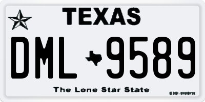 TX license plate DML9589