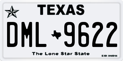 TX license plate DML9622